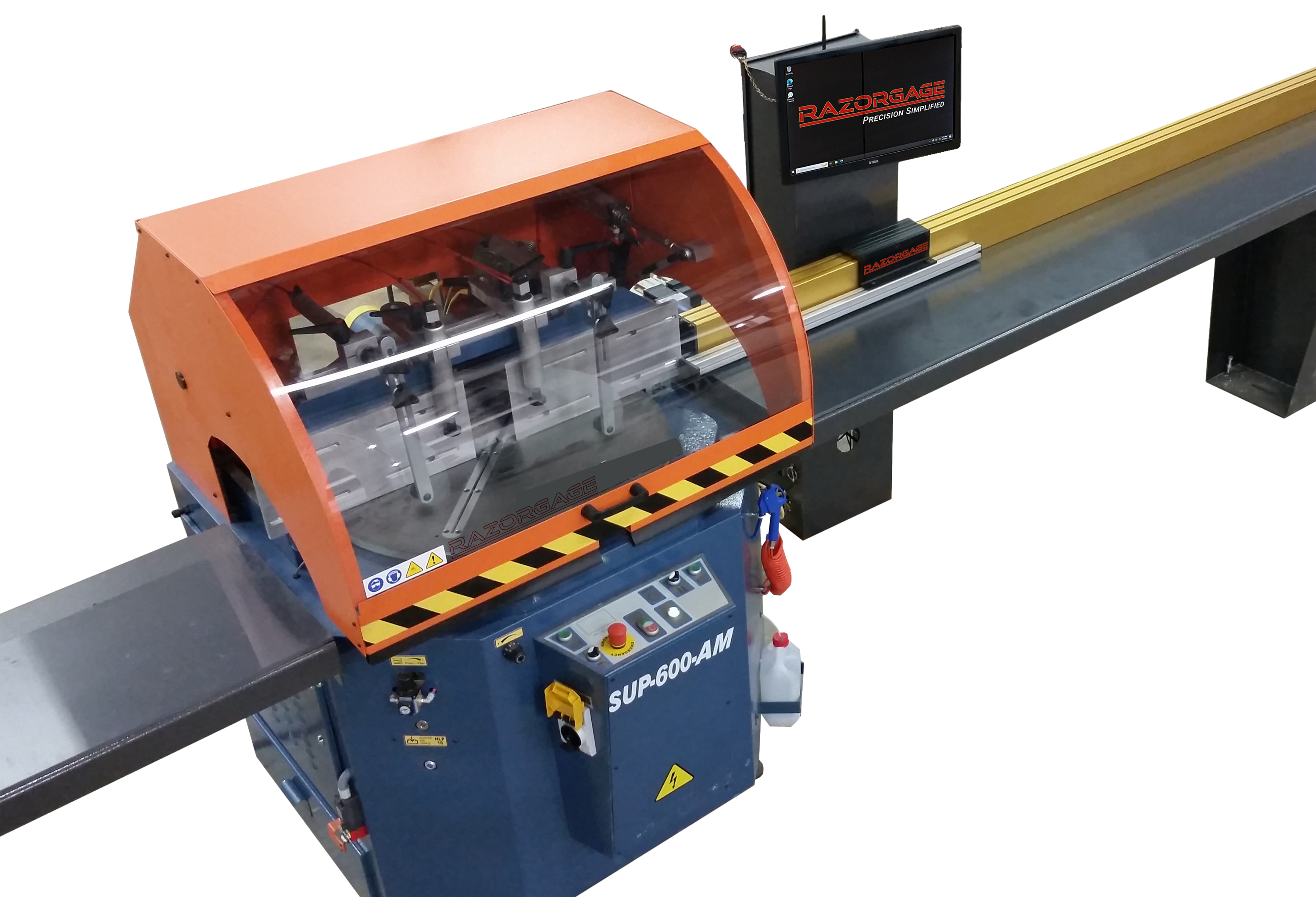 A photo of the RazorGage AngleMaster angle cutting saw system